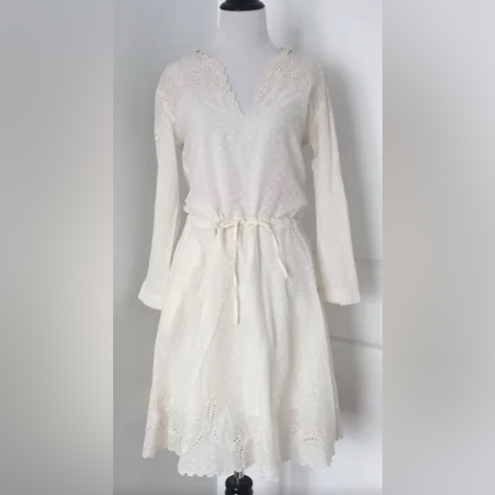 The Kooples Ecru Embroidered Dress - Exquisite